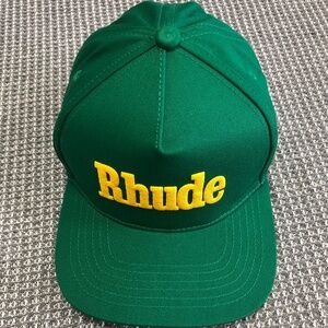 Rhude Green Logo Cap Hat